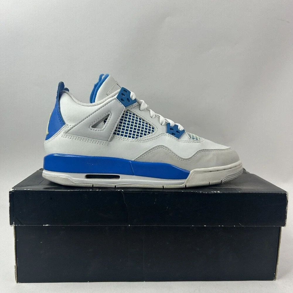 Nike Shoes Air Jordan 4 Retro GS “Military Blue” 2024 - Picture 4 of 10